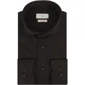 Profuomo Overhemd 'Japanese Knitted' zwart