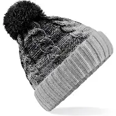 Beechfield 'Ombré Beanie' Zwart/Lichtgrijs