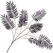Silk-ka Kunstbloem-Zijde Palm Tak Zwart 122 cm