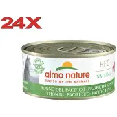 Almo Nature 24x HFC - Kattenvoer Natvoer Blik - Natural - Stille Oceaan Tonijn - 150g
