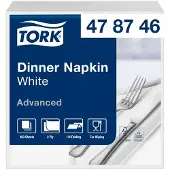 Tork Dinerservetten Tork 2-laags 1/4-vouw 150st wit 478746