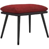 vidaXL Voetenbank 45x29,5x35 cm stof en kunstleer wijnrood