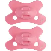Difrax - Natural Fopspeen - 0 tot 6 Maanden - Roze - 2 st.