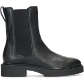 Manfield Zwarte leren chelsea boots | Maat 38