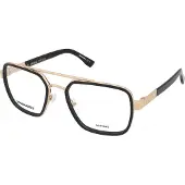 Aucune Bril - DSQUARED2 - D2 0064 - Goud/Zwart - Maat 55 - Kunststof montuur