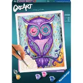 Ravensburger CreArt Dreaming Owl - Schilderen op nummer voor volwassenen - Hobbypakket