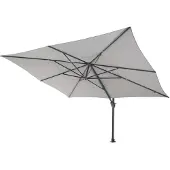 4 Seasons Outdoor Zweefparasol Hacienda 300 x 400 cm. Anthracite frame Mid Grey