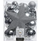 Décoris 023371 Kerstballen Kunststof Mix - 33 Stuks