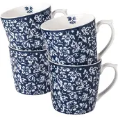 Laura Ashley Blueprint Collectables Mokken set van 4 - Sweet Alyssum - 32 cl.