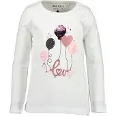 Blue Seven - Meisjes longsleeve - wit - Maat 92