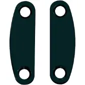 Boston NP-82-B Nekommantingsplaten - Set van 2, Zwart, 50,5x15,1 mm