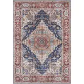 Hanse Home Vintage Vloerkleed Sylla - Rood/Blauw 80 x 150 cm