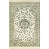 Home Collection Vloerkleed Antik Nain - ivoorkleurig groen 95 x 140 cm