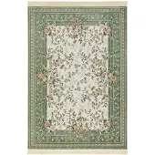 Home Collection Vloerkleed Antik Flowers - creme, groen 95 x 140 cm