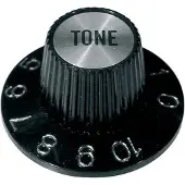 Boston KS-260-T Witch Hat Knop - Chroomkap en Zwart Tonen