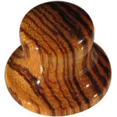 Boston KWZ-340 Houten Belknop in Zebra-Stijl, Hoedmodel, 25x19mm