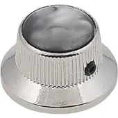 Boston KN-263 Deurbellenknop met Zwarte Parelinleg en Nikkelafwerking