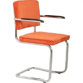 Zuiver Eetkamerstoel Ridge Rib Kink Armchair Orange