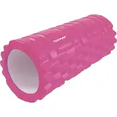 Tunturi Yoga Grid Foam Roller - Massage Roller - Foamroller - Fitness Roller - Roze - 33cm - Incl. gratis fitness app