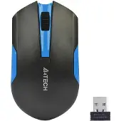 A4Tech A4 TECH V-TRACK G3-200N-1 A4TMYS46037 Muis (optisch, 1000 DPI, zwarte kleur) (Draadloze), Muis, Zwart, Blauw