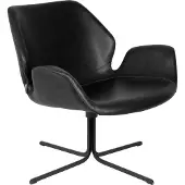 Zuiver Stoel Nikki Lounge Chair All Black