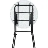 Casaria Statafel Wit Kunststof Ø72cm Inklapbaar