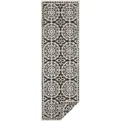 Hanse Home Vloerkleed Jardin - zwart creme 80 x 350 cm