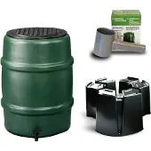 Harcostar - Regentonset - 114 Liter Groen + Voet + Vulautomaat