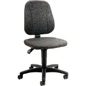 BIMOS Werkstoel 9653, stoffen bekleding, wielen, antraciet
