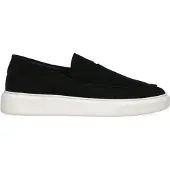 Manfield Zwarte suède loafers met sportieve zool | Maat 45