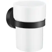 Smedbo Home Bekerhouder - Zwart - Messing - Accessoires, Wastafel accessoires, Glashouders & bekers - 7391447091519