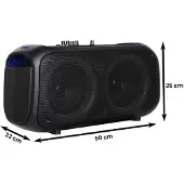 Hyundai Party Brick XL - Bluetooth speaker - 50 x 23 x 25 cm - RGB lichtshow
