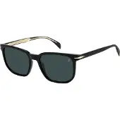 David Beckham Zonnebril - - DB 1076/S - Zwarte metalen aviator - Bescherming cat.3 - Man