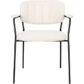 White Label Eetkamerstoel Jolien Black/Bouclé 2025