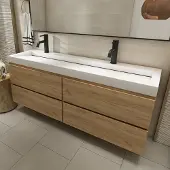 Fontana Proma badkamermeubel 60cm zonder kom walnoot
