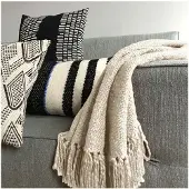 Malagoon Ivory Solid Plaid 125 x 150 cm