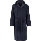 Ceceba heren badjas badstof, met capuchon, donkerblauw | 7XL