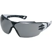 Uvex Bril met veren pheos cx2, EN 166, EN 172, polycarbonaat grijs, frame zwart/wit, 5 stuks