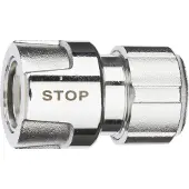 GEKA plus slangstuk met waterstop 1/2 inch 13 mm messing verchroomd