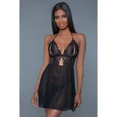 Huismerk Cosette Babydoll Zwart - 6 Maten