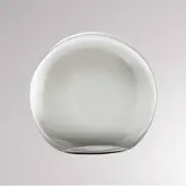 Molto Luce Kap Loon Ball Mini, Ø 18 cm, rookgrijs, glas Mini, alu / grijs / zink, Glas