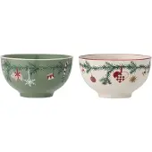 Bloomingville Yule kom 2-pack Green
