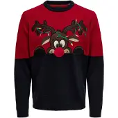Only & Sons Trui bruin / donkerrood / zwart / wit