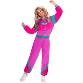 Amscan verkleedpak Jogging Suit dames polyester roze