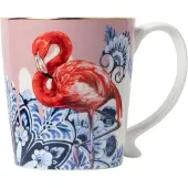 Heinen Delfts Blauw Mok Mandala - Flamingo - Roze - Keramiek - 300 ml
