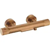 Ben Engraved Line badkraan met watervaluitloop thermostatisch geborsteld koper
