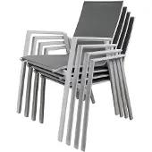 AVH-Collectie Set van 4 x New Valley dining tuinstoel stapelbaar wit