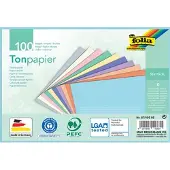 Folia gekleurd tekenpapier pastel, pak van 100