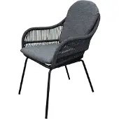 AVH-Collectie Florence dining tuinstoel zwart rope