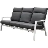 AVH-Collectie Vegas 3-zitsbank verstelbaar aluminium wit